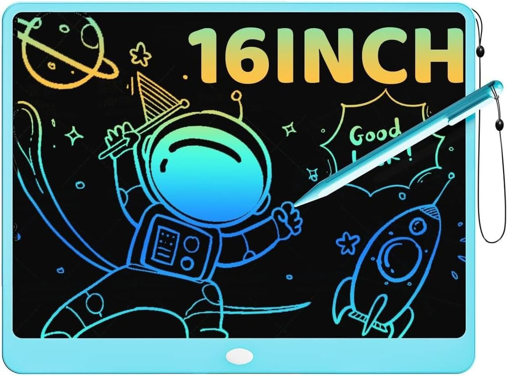 Tableta de Escritura LCD de 16 Pulgadas - Tablero de Dibujo para Niños, Almohadilla de Dibujo Colorida, Juguetes para Niñas, Niños y Pequeños de 3 a 12 Años, Regalos de Cumpleaños para Niños