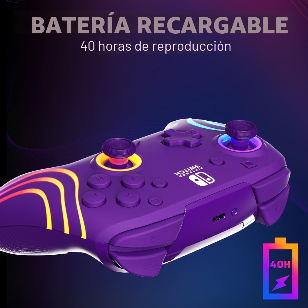 PDP Gaming Afterglow Wave Wireless Nintendo Switch Pro Controller -...