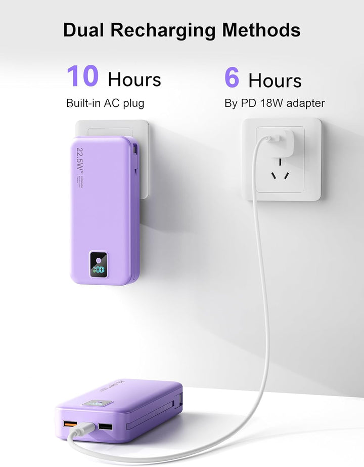 Portable Charger, 20000mAh 22.5W Fast Charging Power Bank with Buil...
