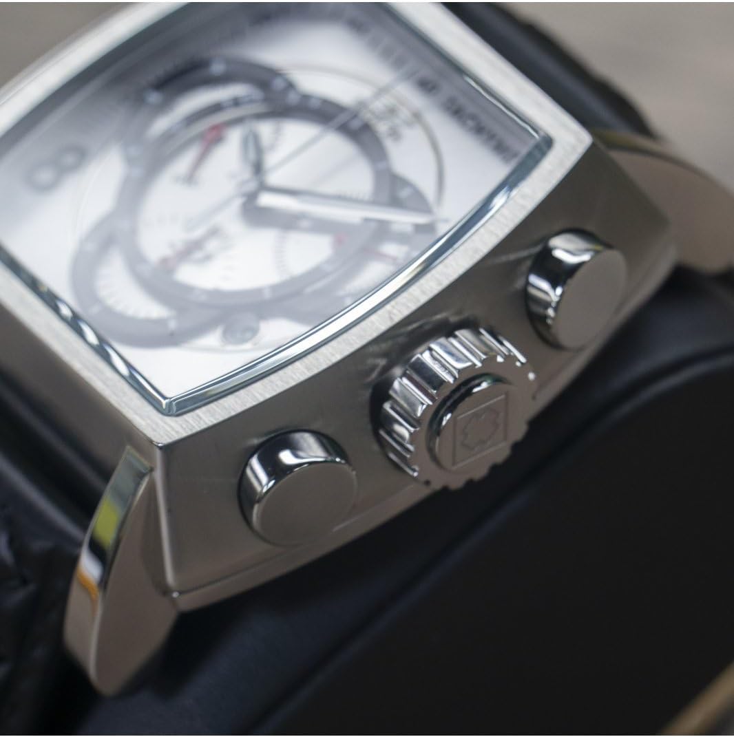 Invicta S1 Rally - Correa de cuero negro de cuarzo con pantalla analógica de acero inoxidable para hombre, reloj casual, 26 (Modelo: 27918, 27919, 27920)