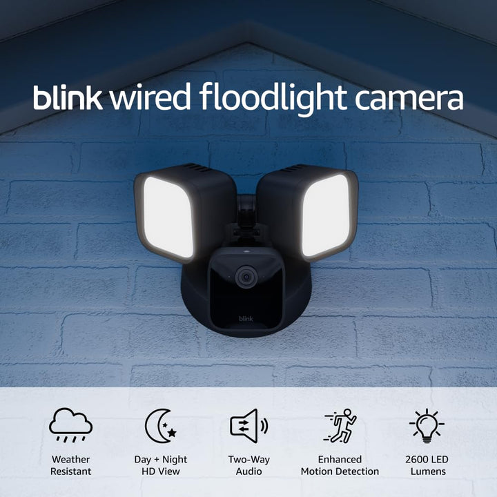 Cámara Blink Wired Floodlight \u2013 Cámara de seguridad inteligent...