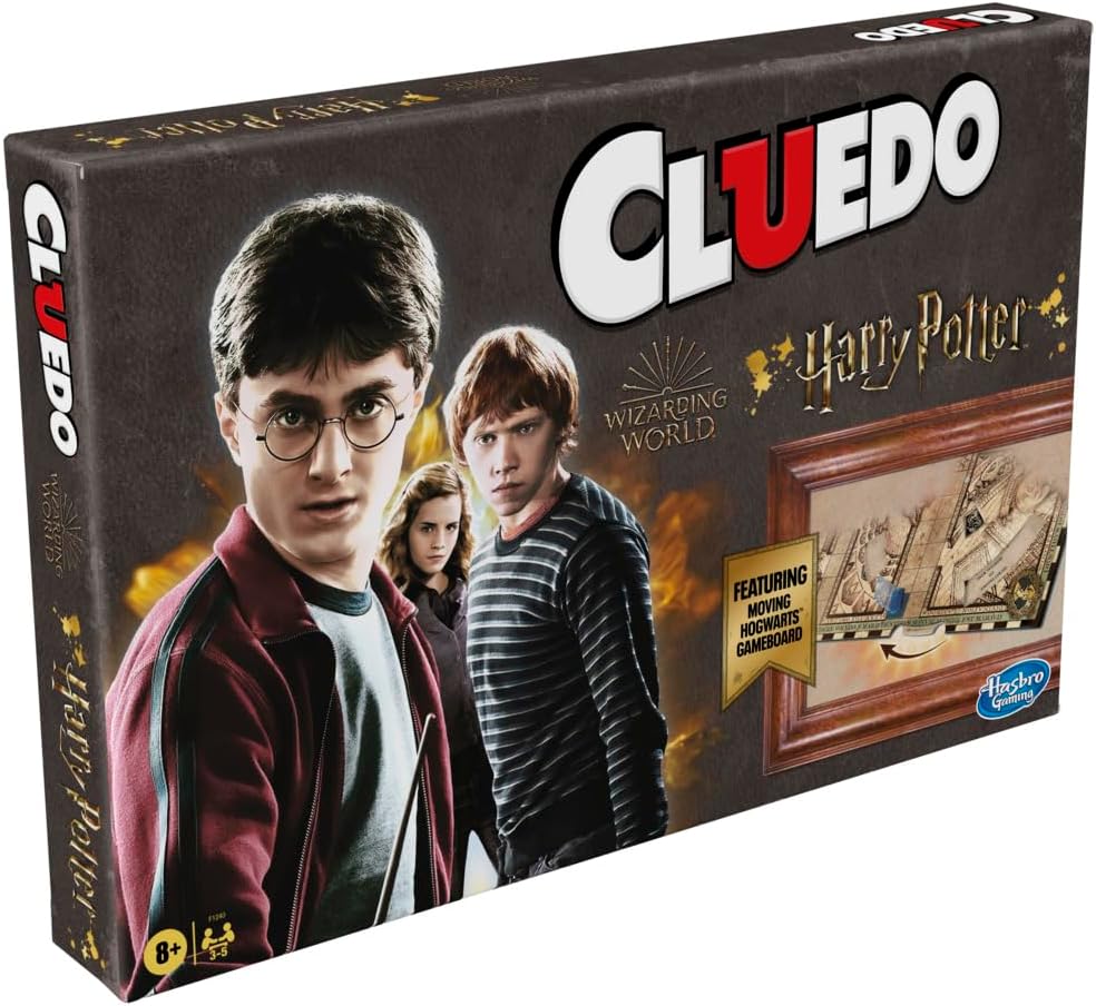Hasbro Gaming Clue: Wizarding World Harry Potter Edition Juego de mesa | Juegos familiares para niños, adolescentes y adultos | Juegos misteriosos | Edades 8 en adelante | 3 a 5 jugadores