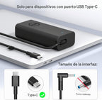USB-C de 65 W compatible con cargador de laptop Dell XPS 13 y cargador Latitude 3340 3440 3540 3550 5420 5430 5520 5320 5340 5440 5550 7440 7490 7640 7410 7410 7410 7 122 in -en-1 9440 portátil 2 en 1 - Cable de alimentación incluido
