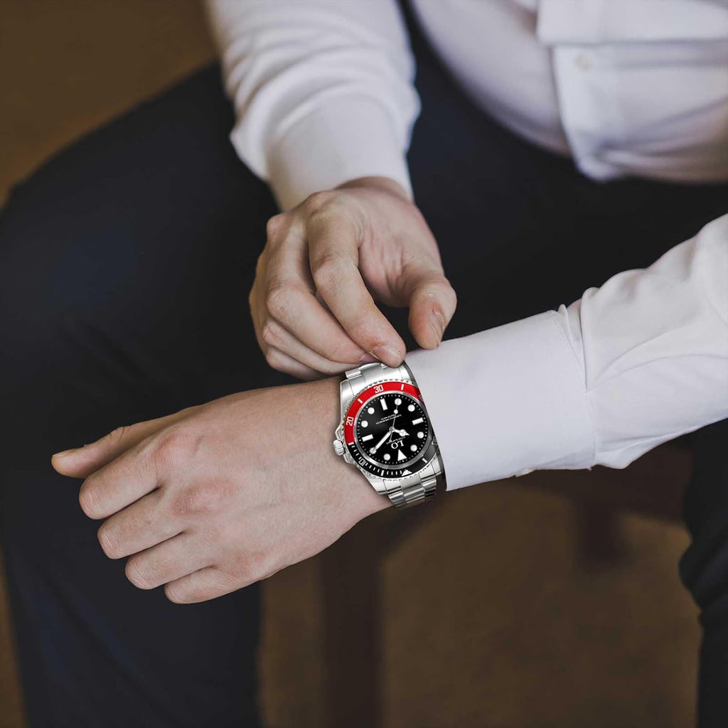 LO Reloj Oyster para hombre, cronógrafo analógico, de cuarzo, acero inoxidable, impermeable, cristal de zafiro, regalo de lujo, simple y casual