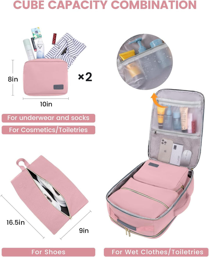 LOVEVOOK Mochila de viaje de 50 litros para mujeres y hombres, equi...