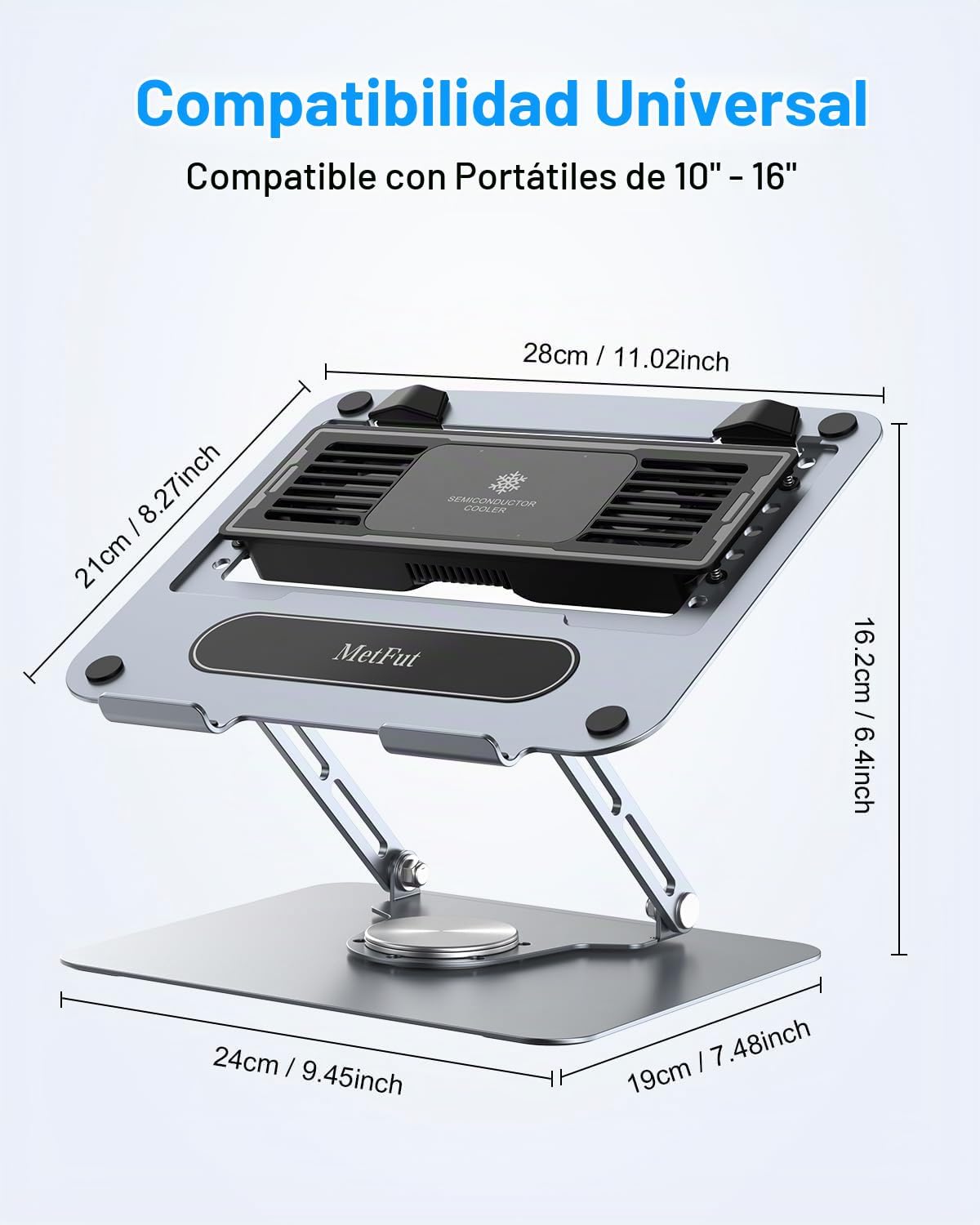 METFUT Soporte de refrigeración para laptop con enfriador termoeléc...