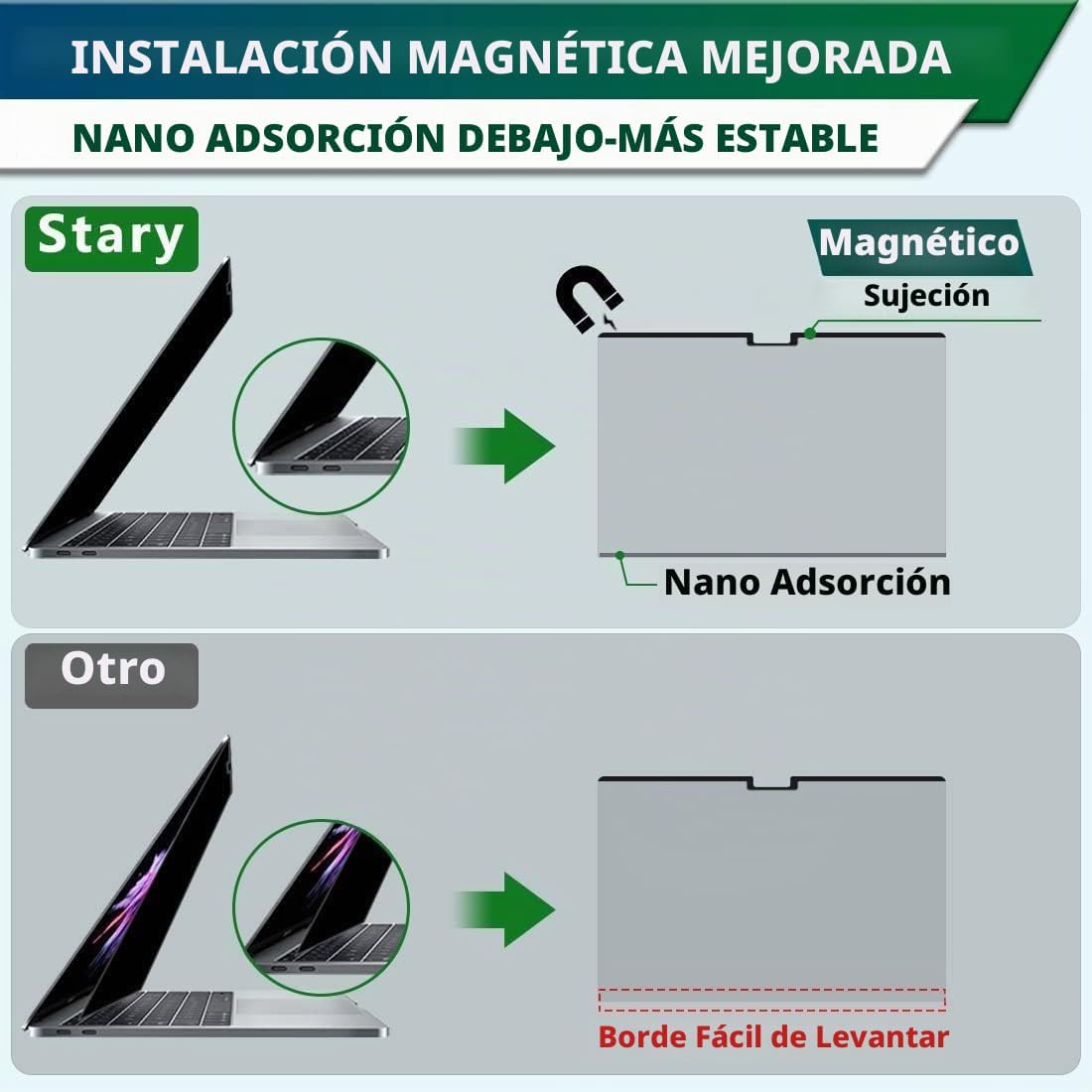 STARY - Pantalla magnética de privacidad para MacBook Air de 13.6/13