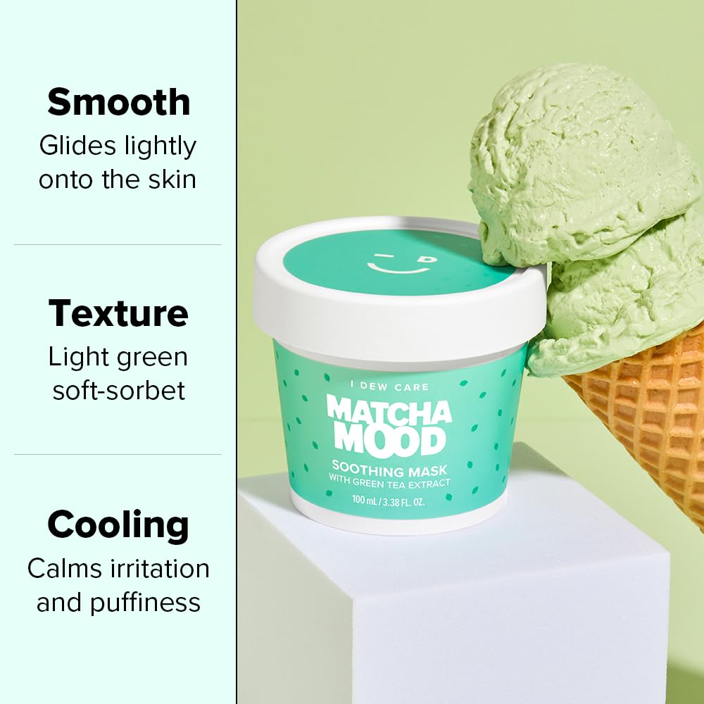 I DEW CARE Máscara lavable - Matcha Mood | Cuidado de la piel facia...