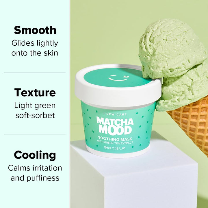 I DEW CARE Máscara lavable - Matcha Mood | Cuidado de la piel facia...