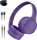 Belkin SoundForm Mini - Auriculares inalámbricos Bluetooth para niños, batería de 30H, límite de volumen seguro de 85dB, micrófono integrado - Auriculares supraaurales para niños pequeños para iPhone
