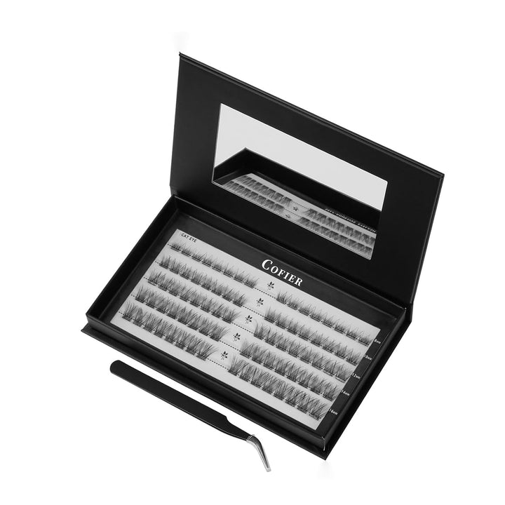Kit de racimos de pestañas Wispy, 80 piezas de racimos de pestañas...