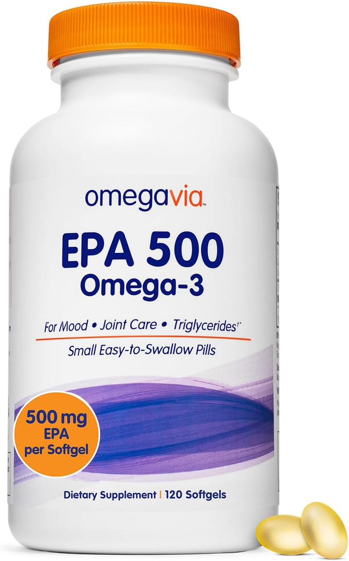 OmegaVia Aceite de pescado EPA 500 Omega-3 120 cápsulas