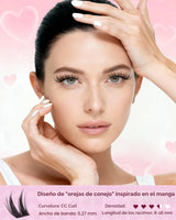 OKAYLOVE BUNNY - Juego de extensiones de pestañas en racimo de anim...