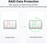 UGREEN NAS DXP4800 NAS de escritorio de 4 bahías, CPU Intel N100 de...