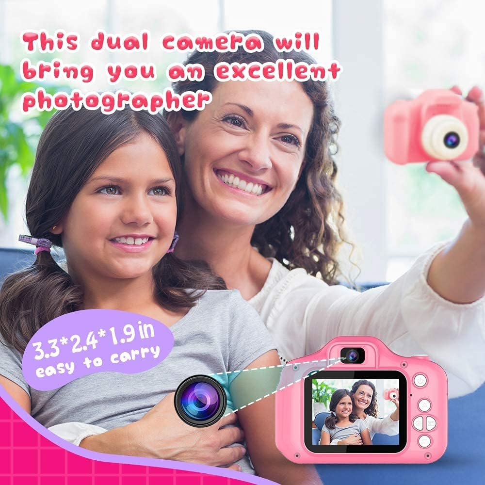 Dylanto Cámara de selfie mejorada para niños, regalos de cumpleaños...