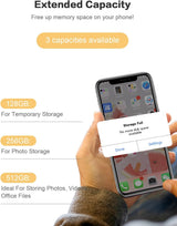 Qainerly Photo Stick de 512 GB para unidad flash de teléfono, memor...