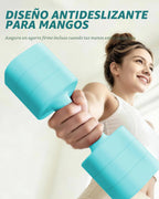 Juego de 2 mancuernas ajustables, pesas para hombres y mujeres en casa, mango antideslizante, juego de mancuernas 3 en 1, 2 libras, 3 libras, 5 libras, 10 libras, 15 libras, 20 libras, para