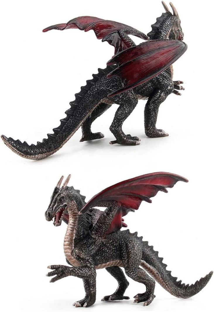 NIDONE Mini dinosaurio juguetes de plástico piedra dragón