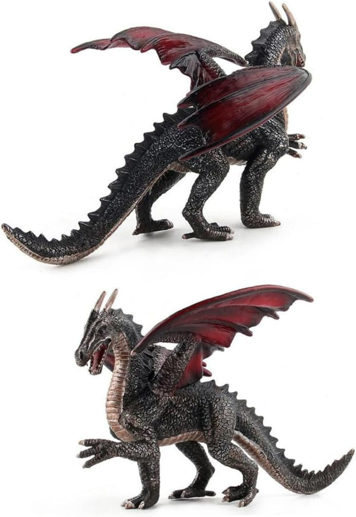 NIDONE Mini dinosaurio juguetes de plástico piedra dragón