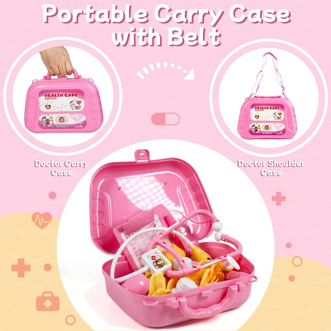 Meland Kit de médico de juguete para niñas, juego de doctor con fun...