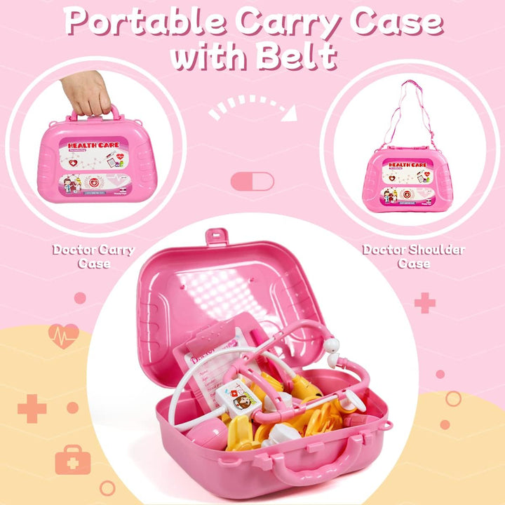 Meland Kit de médico de juguete para niñas, juego de doctor con fun...