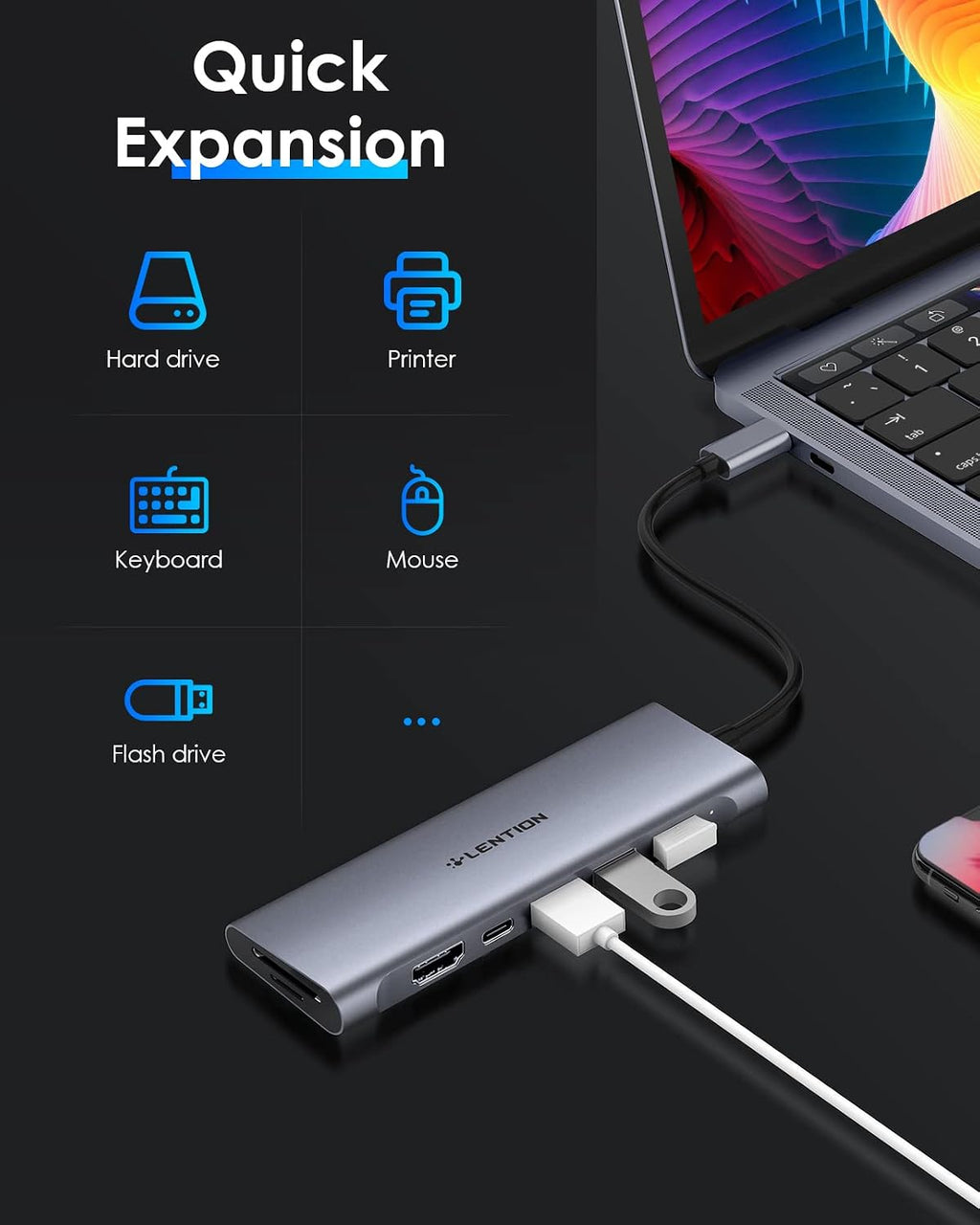 LENTION, hub USB 3.0