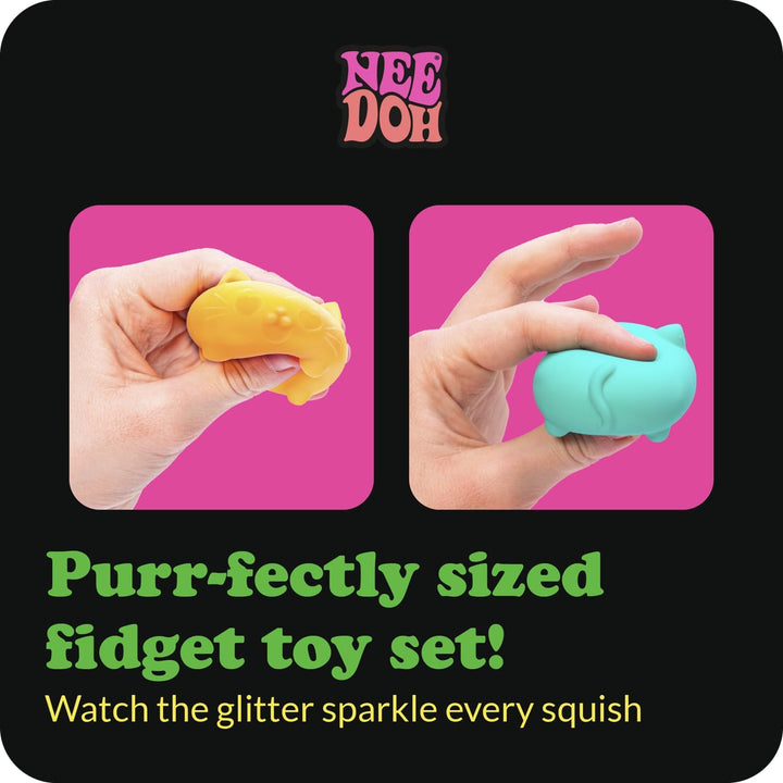 Schylling NeeDoh Teenie Cool Cat - Juguete sensorial para