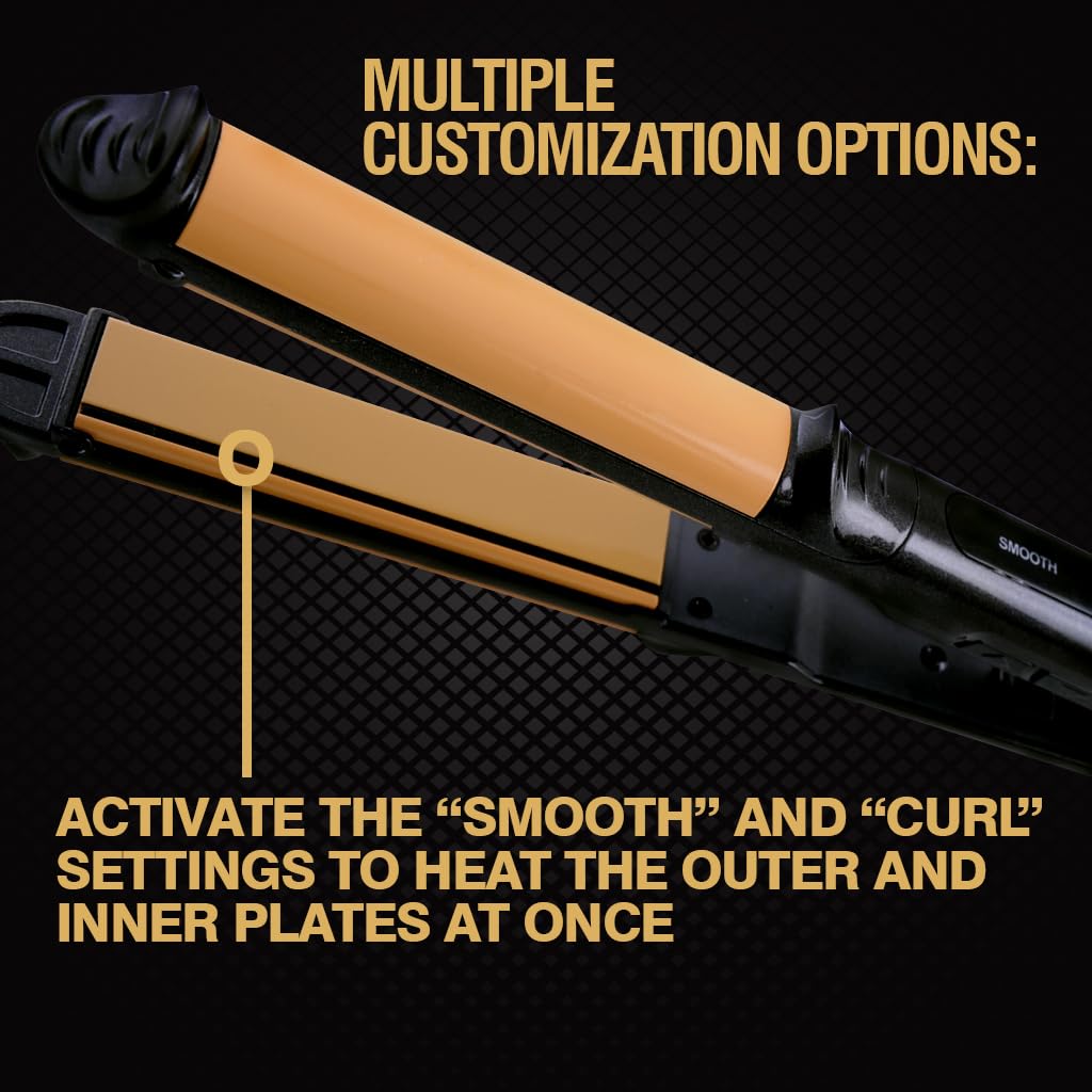 CHI Tourmaline Cerámico 3 en 1 Multi Styler, Plancha para Rizar y O...