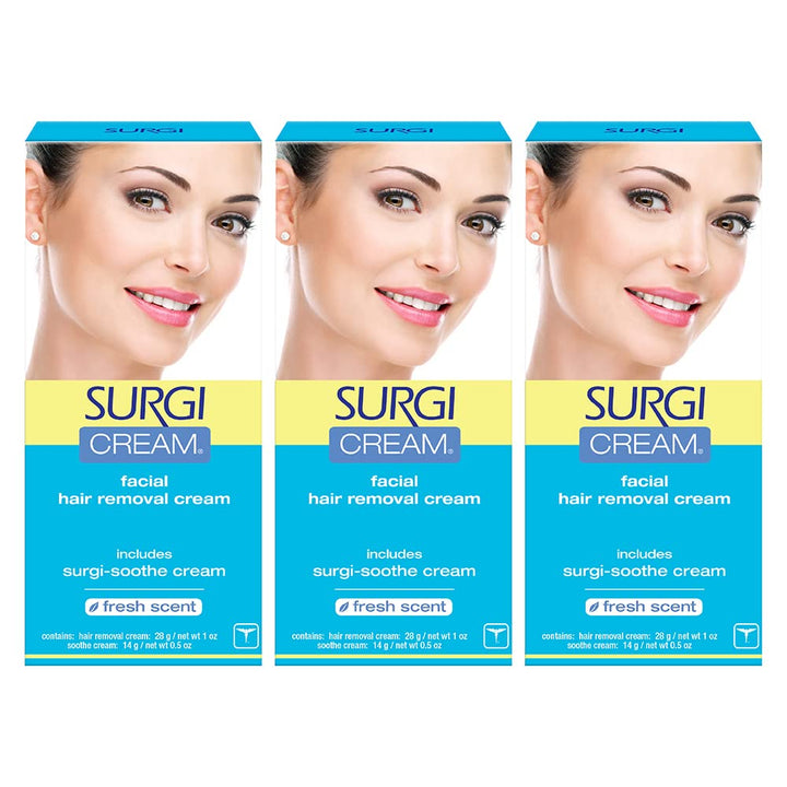 Surgiwax Crema depilatoria facial, removedor de vello para cara, tu...