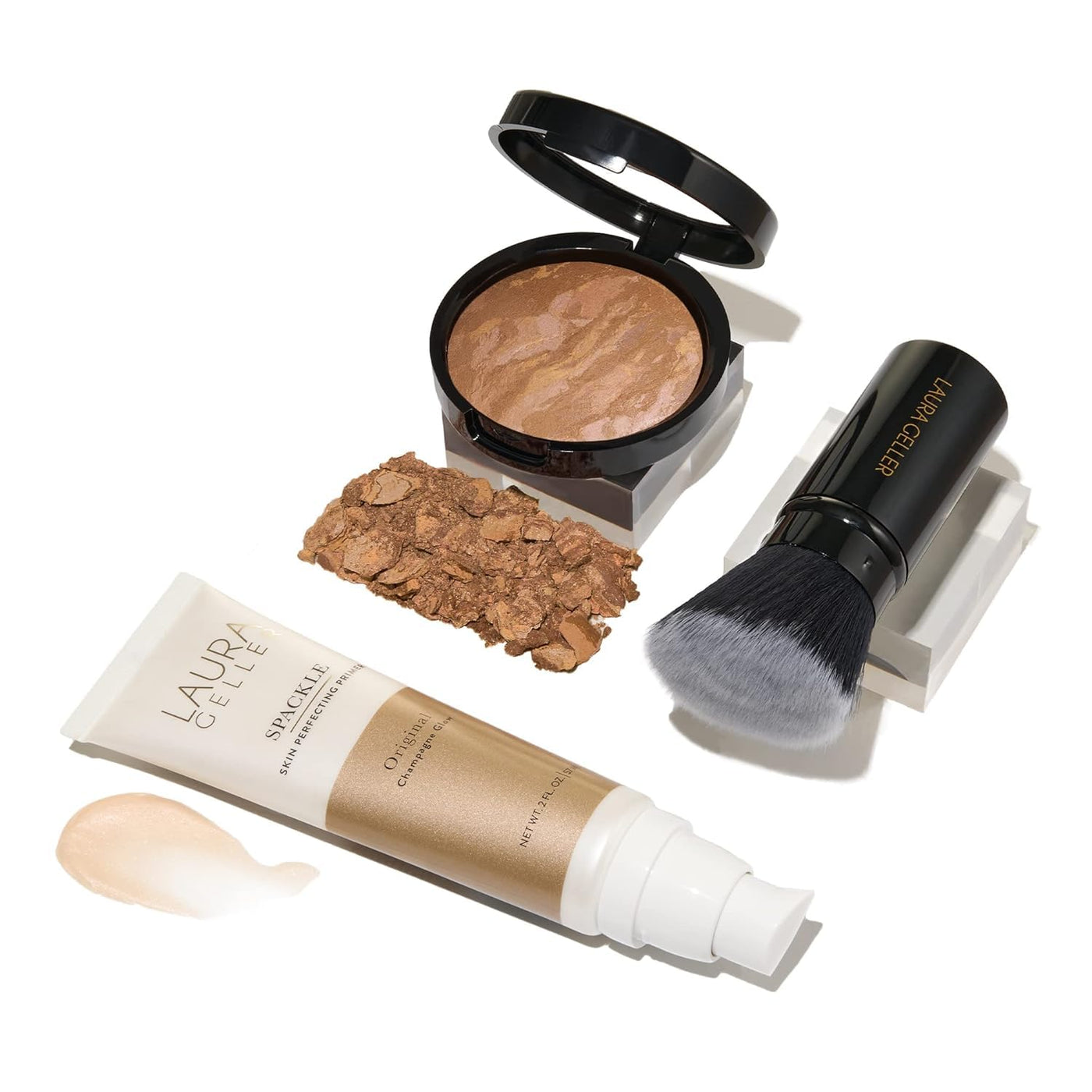 LAURA GELLER NEW YORK Kit de rutina diaria, base de polvo corrector...