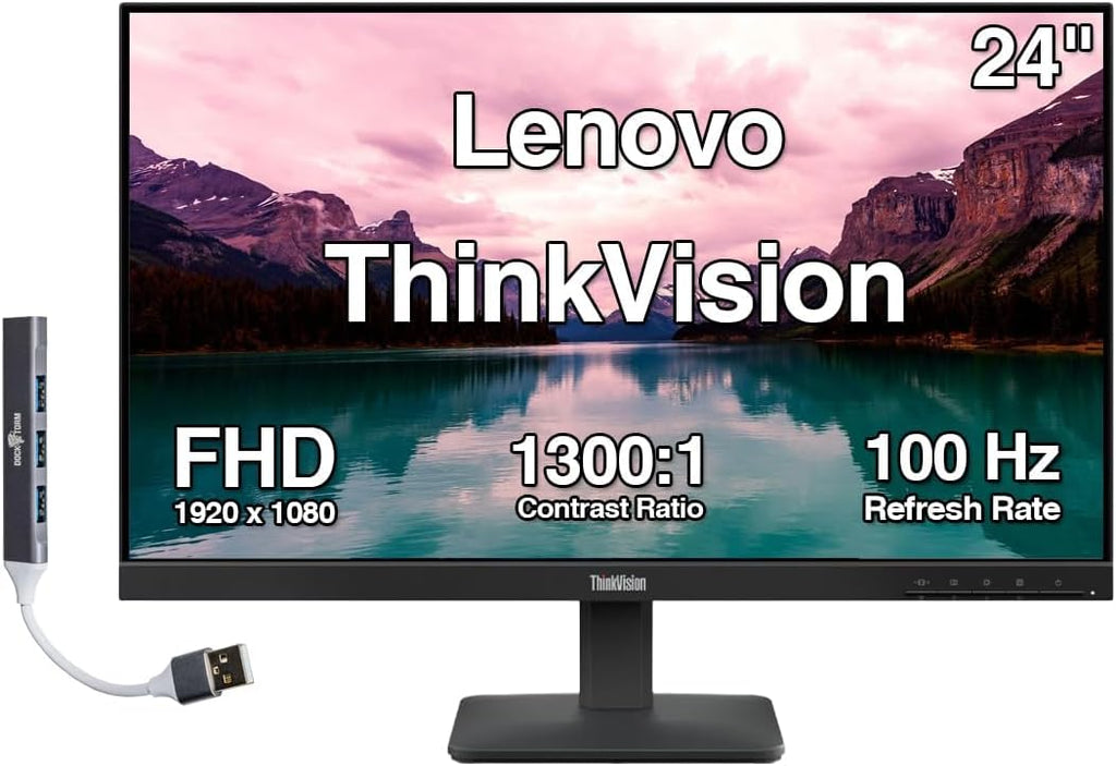 Lenovo ThinkVision Monitor FHD IPS de 24" con frecuencia de act...