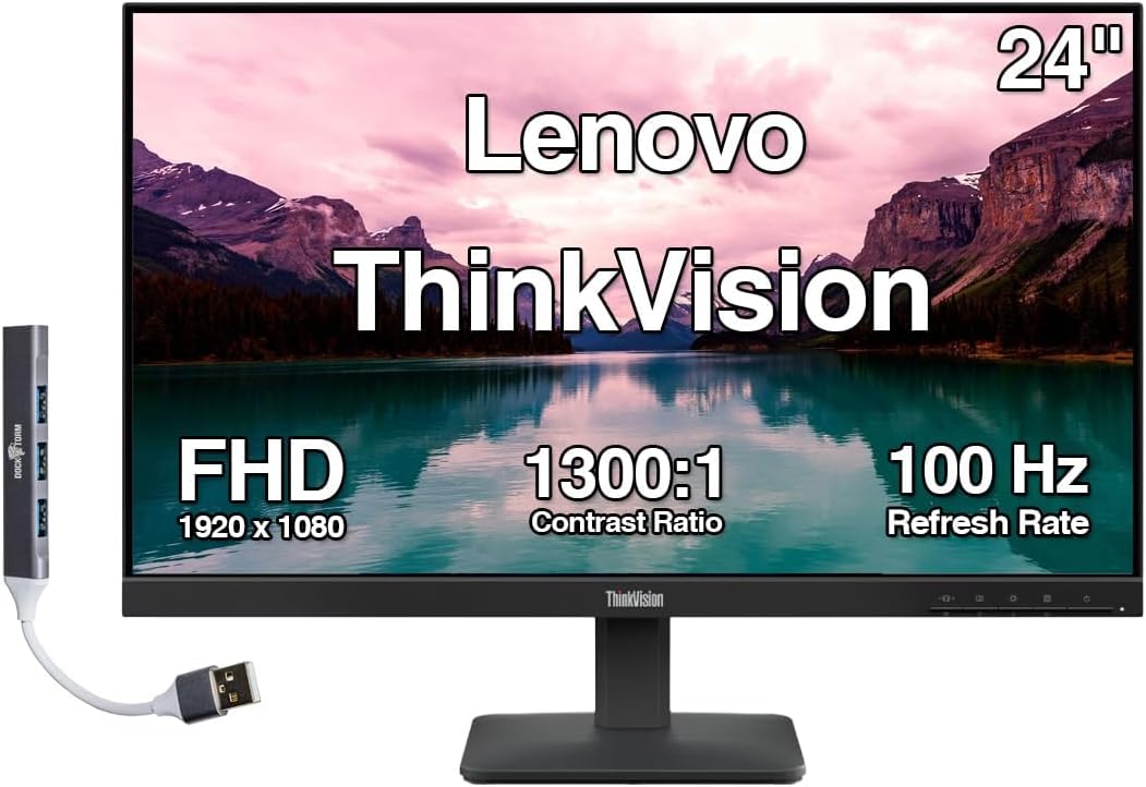Lenovo ThinkVision Monitor FHD IPS de 24" con frecuencia de act...