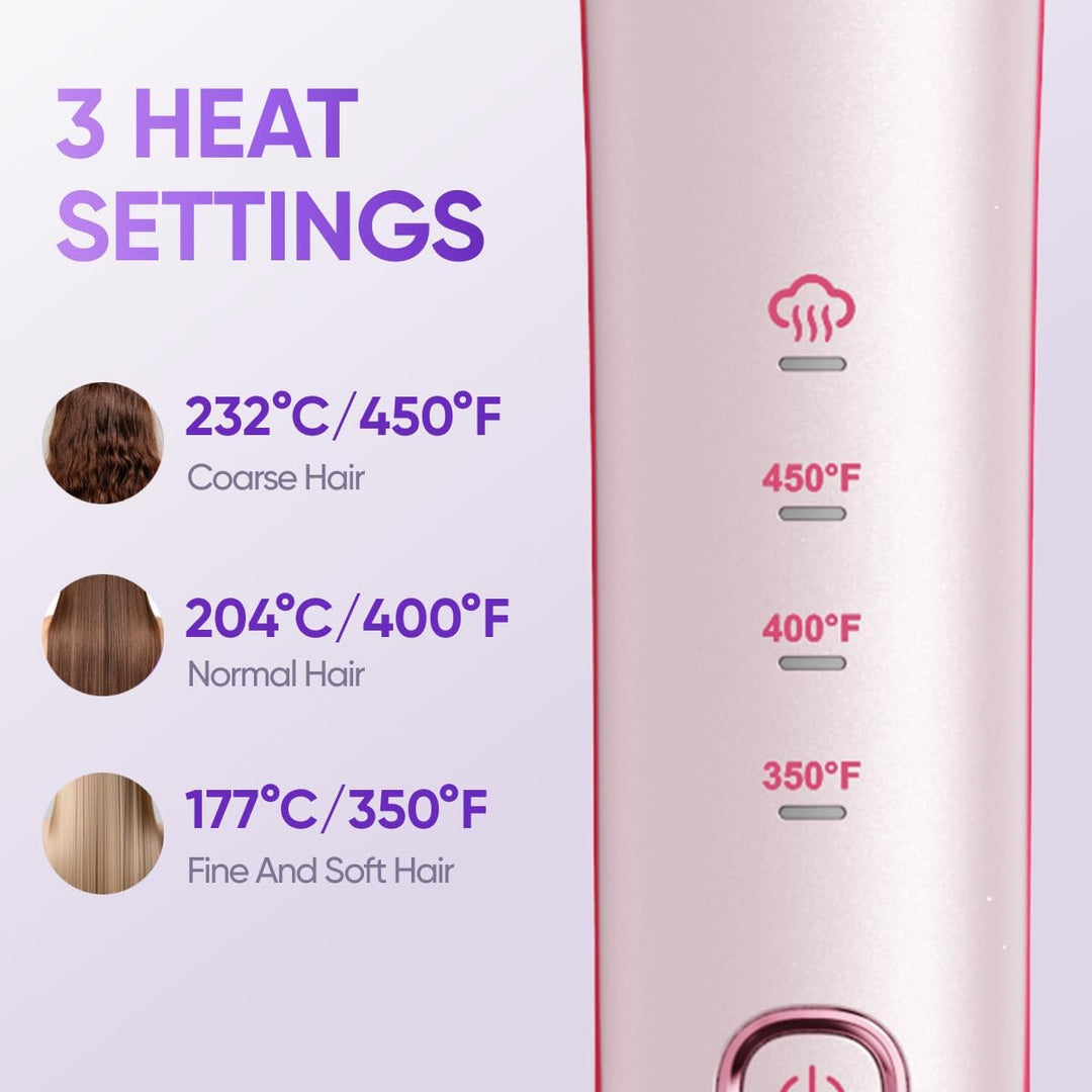 Beautigo Plancha plana de cerámica con infusión de vapor profesiona...