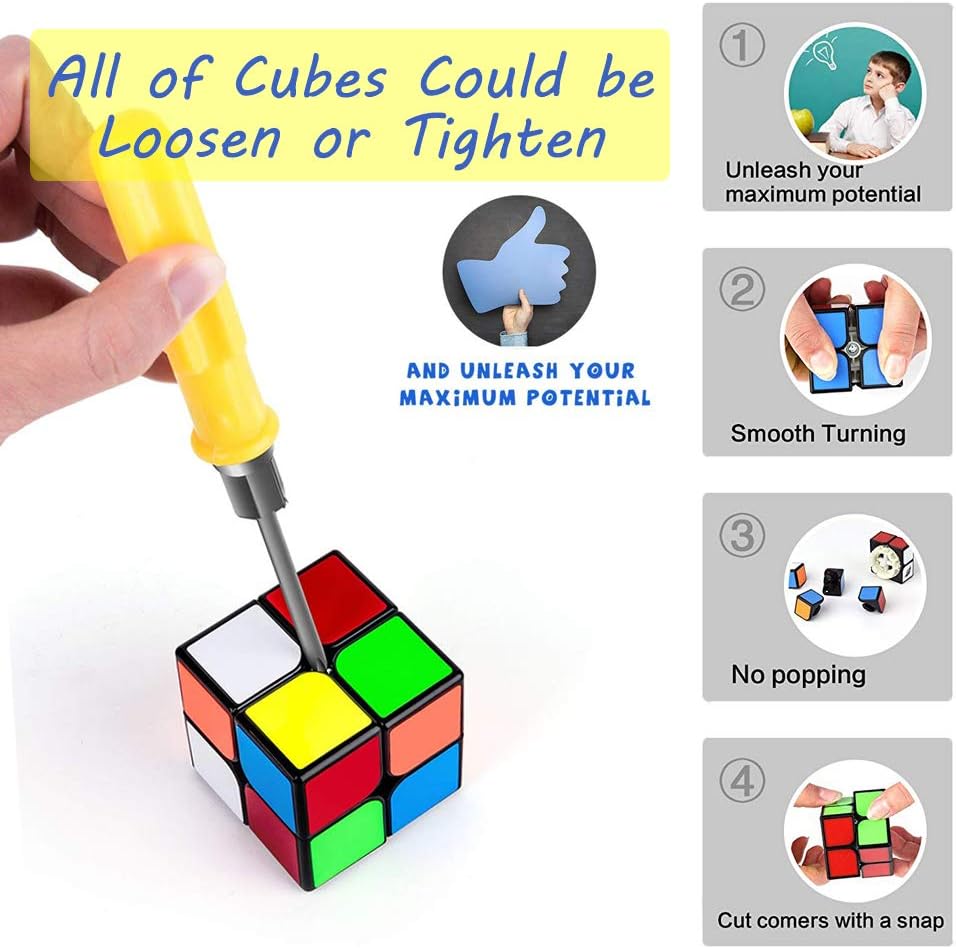 Juego de cubos de velocidad, 2x2 4x4 pirámide megaminx skewb molino de