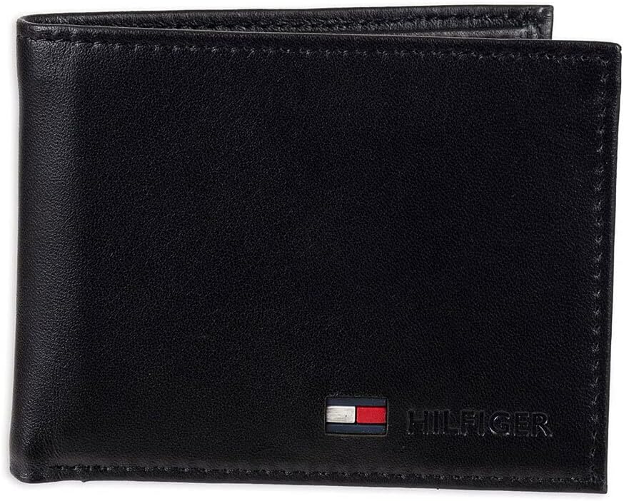 Tommy Hilfiger Cartera Passcase para hombre con ventana de identifi...