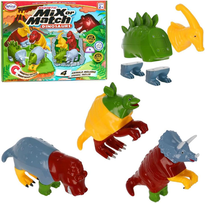 Juego de juguetes magnéticos para mezclar o combinar dinosaurios, 1...