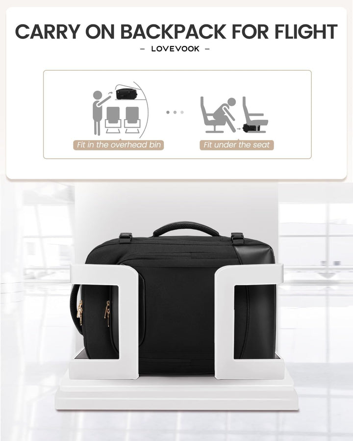 Mochila de viaje LOVEVOOK para mujeres y hombres, mochila grande de...