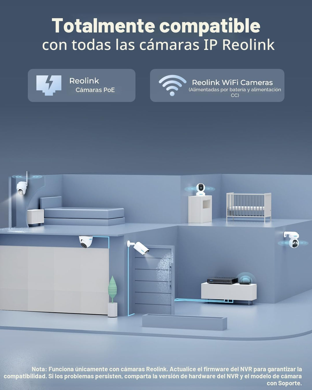 REOLINK Sistema inteligente de cámara de seguridad para el hogar de...
