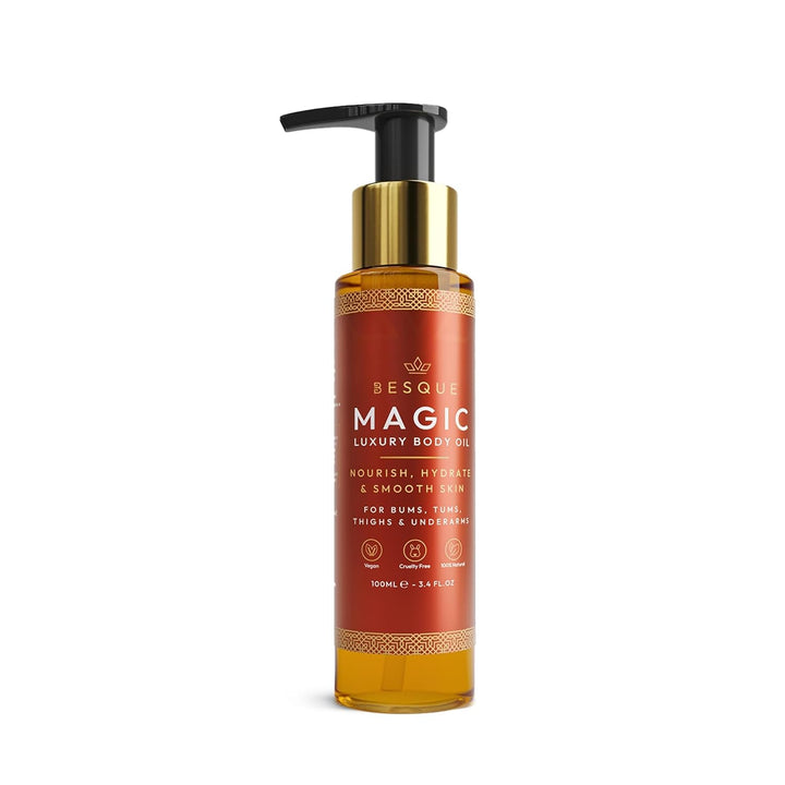 Besque Aceite corporal mágico, 3.38 onzas líquidas, aceite corporal...
