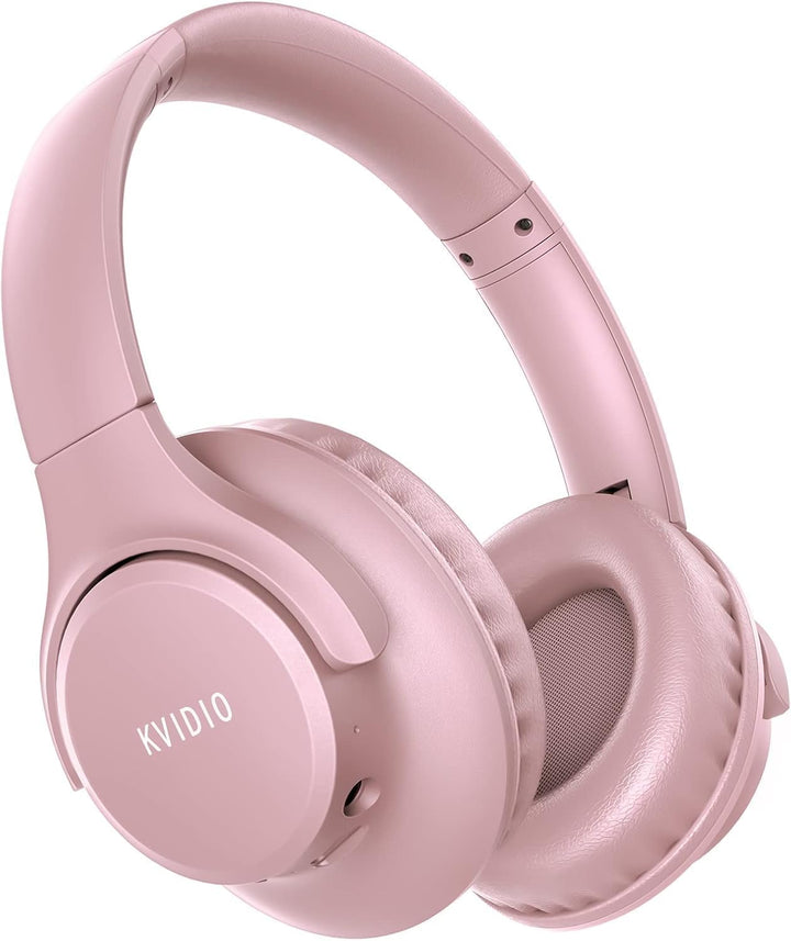 KVIDIO Auriculares Bluetooth sobre la oreja, 65 horas de reproducci...