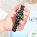 OPK Relojes para Mujer Estilo Business, Reloj Femenino con Correa de Acero Inoxidable, Reloj de Muñeca para Damas