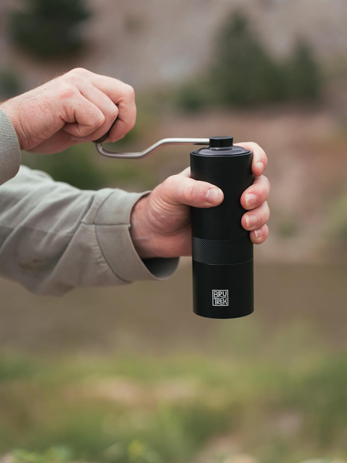 BruTrek por Planetary Design Camp - Molinillo de mano para café, rebabas de