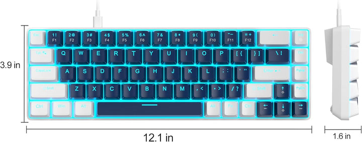 MageGee MK-Box - Teclado mecánico portátil 60% para juegos, retroil...