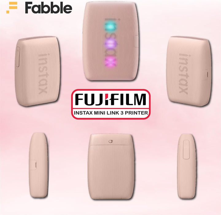 Fujifilm Impresora Instax Mini Link 3 para smartphone, paquete Rosa...