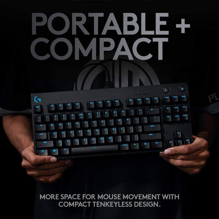 Logitech G PRO Teclado Mecánico para Juegos, Diseño Ultra Portátil...
