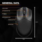 be quiet! Dark Perk Sym - Mouse para juegos de PC, 1.94 oz, ligero,...