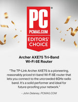 TP-Link AXE5400 - Enrutador WiFi 6E de tres bandas (Archer AXE75),...