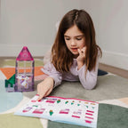 Tytan Juego Oficial de Fichas Magnéticas de Personajes de Disney Junior Minnie Mouse – Juguete de Construcción STEAM de 21 Piezas con Calcomanías Reutilizables y Manual de Instrucciones – Juguete
