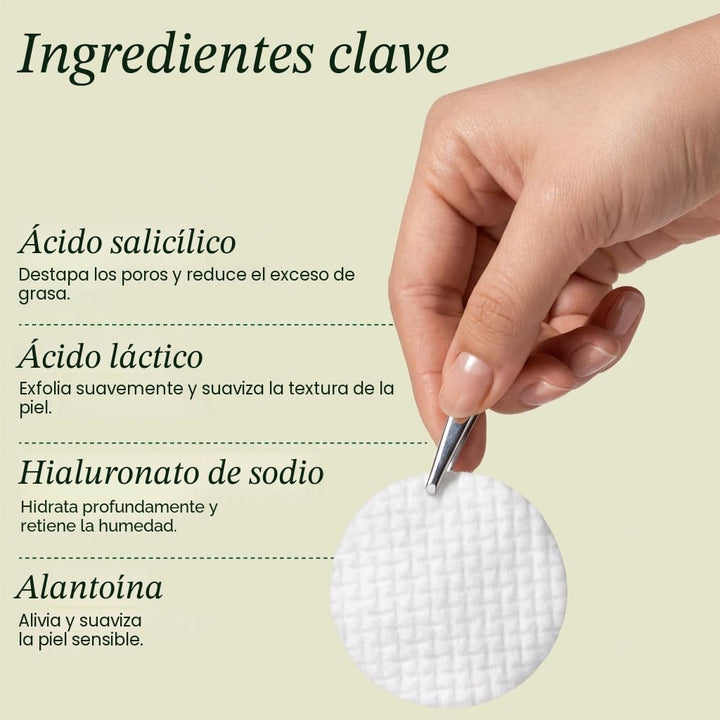 QUIA - Almohadillas de tóner AHA\/BHA de doble acción exfolian e hi...
