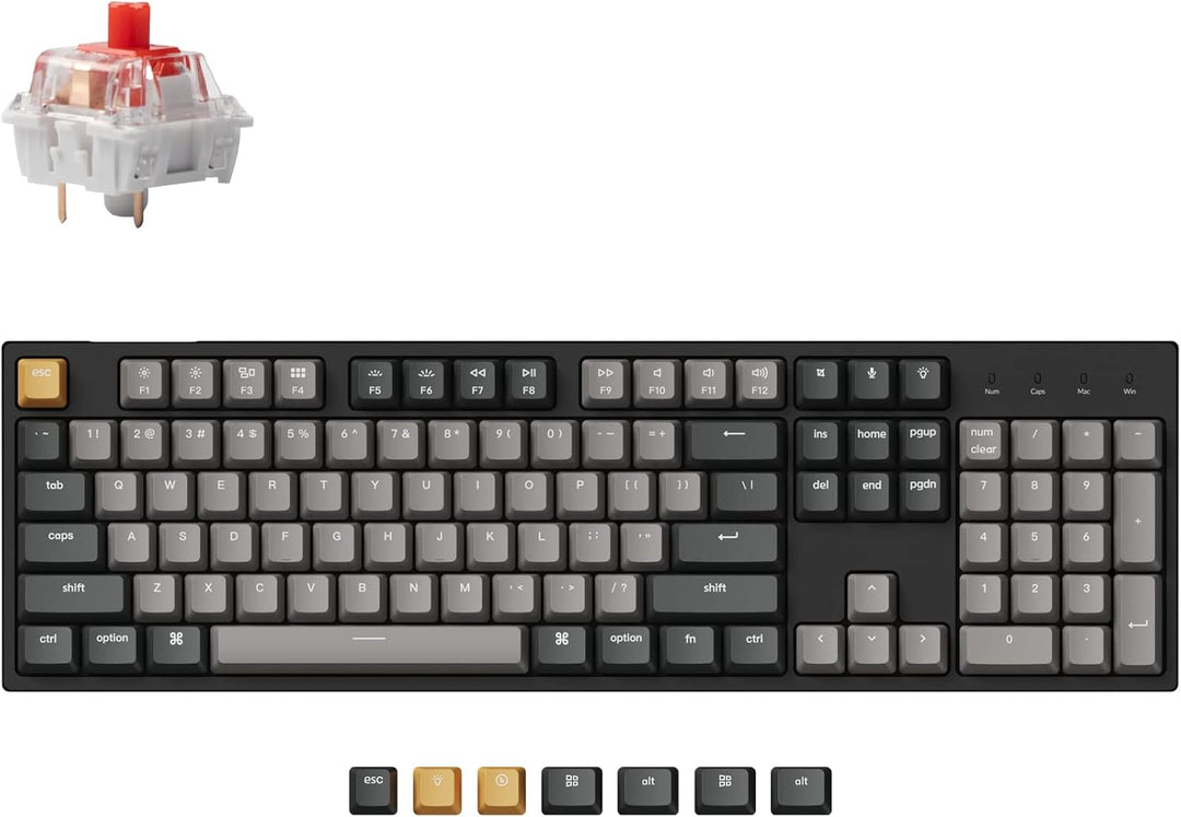 Keychron C2 Pro Teclado Mecánico Personalizado con Cable Diseño de...